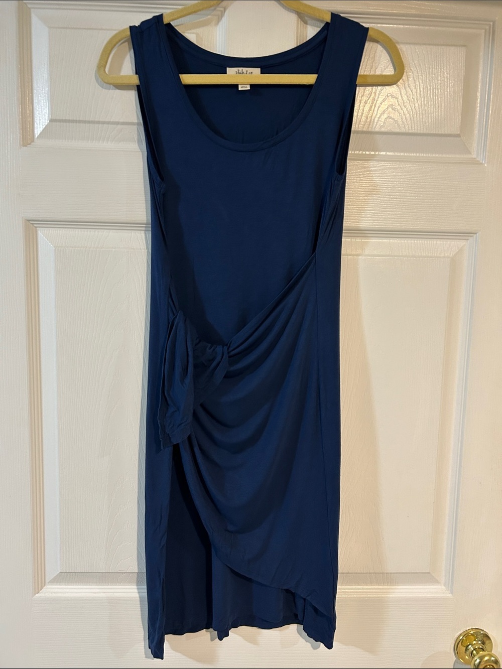 Style & Co. Navy Sleeveless Midi Dress with Knot Detail